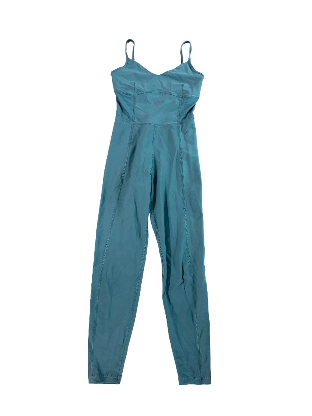 Old Navy Active Teal Fitted Athletic Jumpsuit Catsuit Built In Gym Small Women's